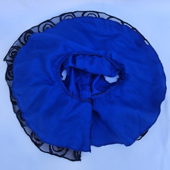 Build A Bear Fancy Royal Blue Dress Layered Ruffed Black Rosettes - Picture 3 of 6